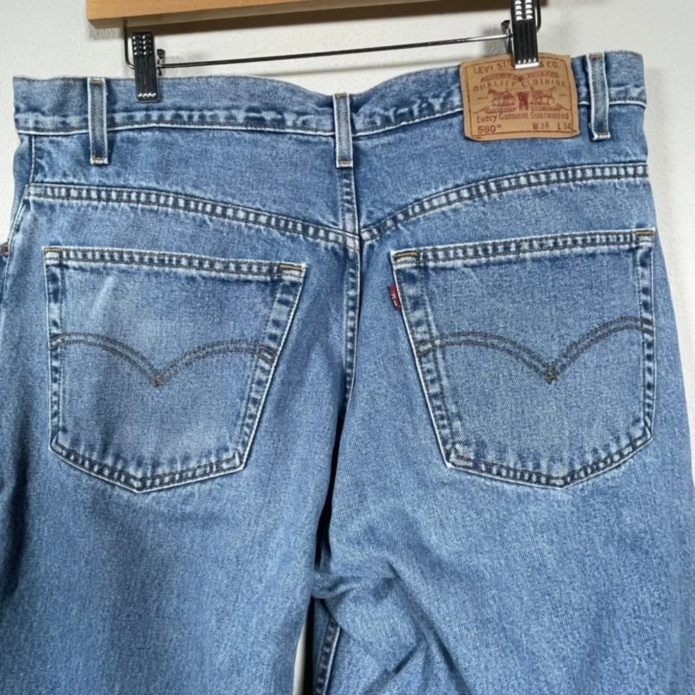 Levi's 560 Comfort Fit Jeans Mens‎ 38x34 Blue Excellent Tapered Leg Denim